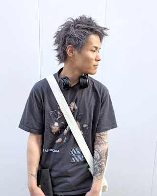 スパイキーショート/シルバーヘア/オシャレボウズ