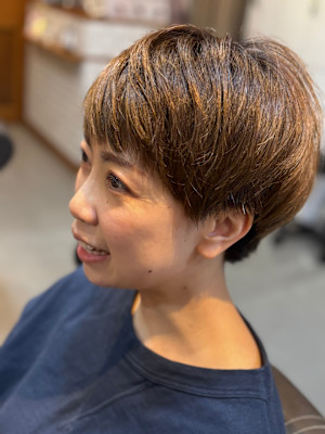 マッシュショート＋Wカラー