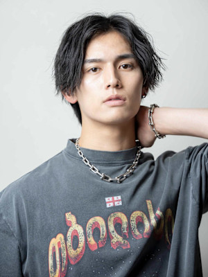 波巻きラフウェーブヘア/メンズ