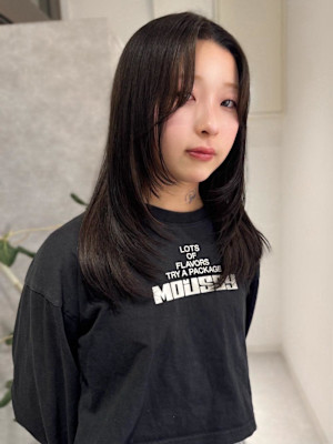 【asuna】韓国風顔周りレイヤー/髪質改善トリートメント