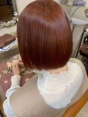 #ミニボブ　#チェリーブラウン