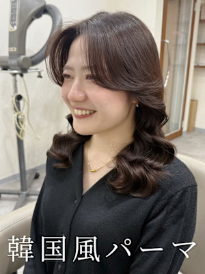 韓国風パーマ/コテ巻き風パーマ/デジタルパーマ/レイヤー