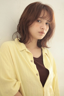 レイヤーロブ　パーマ　くびれヘア　代官山　中目黒