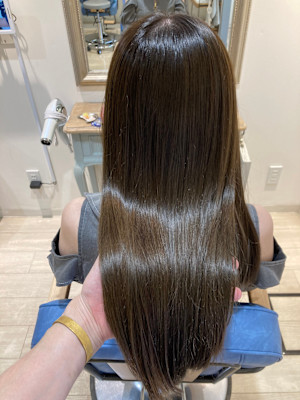 夏の人気カラー暗め透明感オリーブグレージュ赤羽美容室