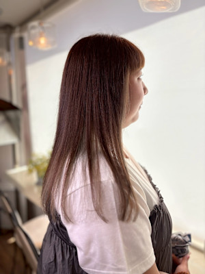 イルミナカラーでツヤストレート