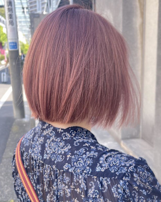 ブリーチ１回　明るめピンク