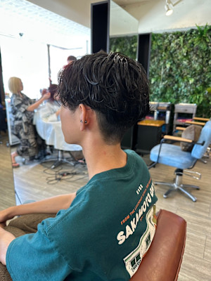 センターパート×スパイラル