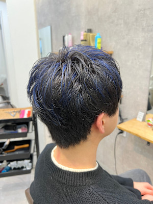 ブルーメッシュショートマッシュ