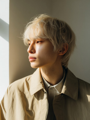 透明感ブリーチ×ニュアンスマッシュ　