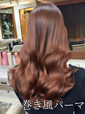 パーマ#パーマスタイル#コテ巻き風パーマ#レイヤーカット