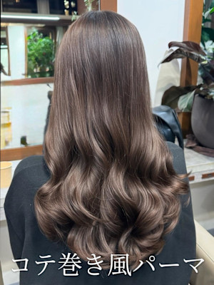 パーマ#パーマスタイル#コテ巻き風パーマ#レイヤーカット