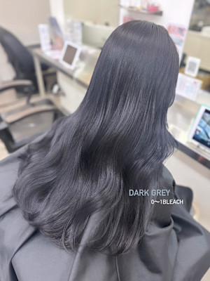 ダークグレー/透明感/艶髪/髪質改善