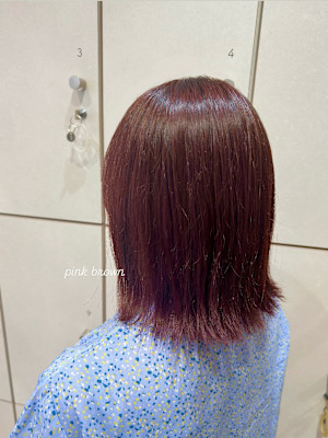 ２０代３０代　ピンクブラウン×ボブスタイル◎高橋美穂