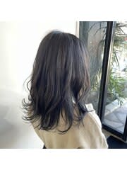 暗髪グレージュ