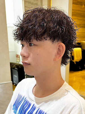 シャドウパーマ/無造作パーマ/マッシュウルフ