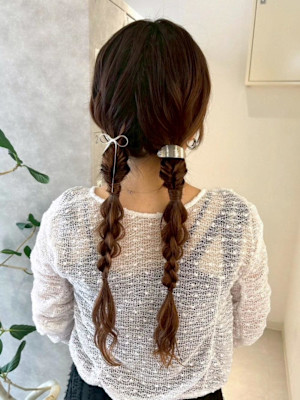 （nanaka）編みおろしツインテール