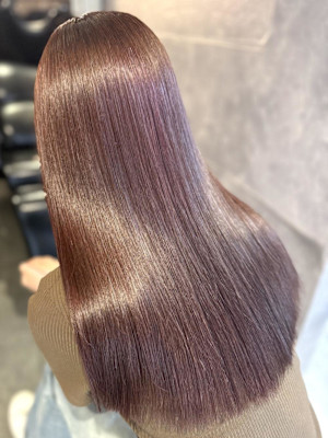 《鈴木茉奈》ピンクブラウン/ダブルカラー/艶髪