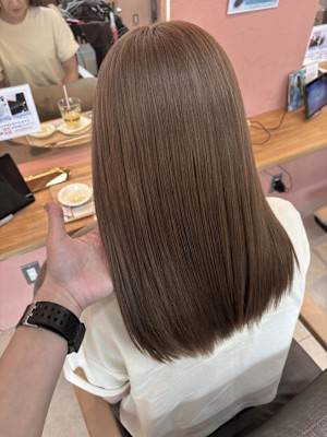 ベージュ/縮毛矯正/髪質改善/ダブルカラー/垢抜けベージュ