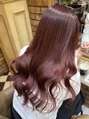 ワインレッド/チェリーレッド/韓国風巻き