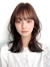 ロングレイヤー美肌カラーデジタルパーマ透明感20代30代