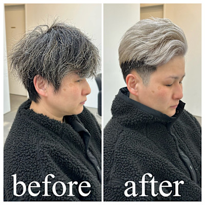 透明感カラー/刈り上げスタイル/ホワイトカラー/岡崎市