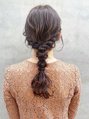 ケイ＊編みおろし　ヘアセット　お呼ばれセット