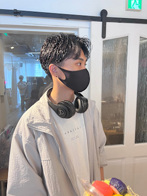 メンズセンターパート/メンズ韓国ヘア/メンズヘア