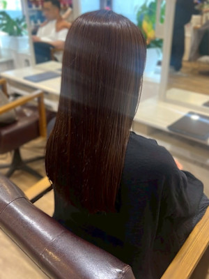 ブラウン 髪質改善トリートメント 艶髪 ストレート 20代