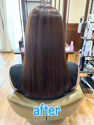 髪質改善（結び跡）