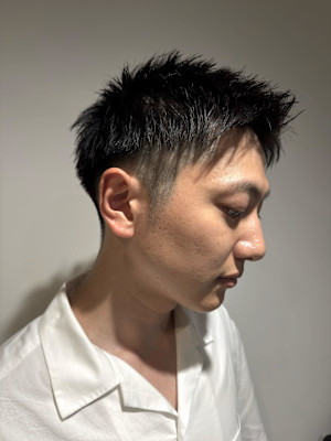 ツーブロック×束感ショート