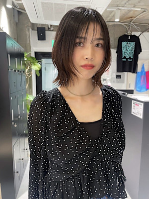 レイヤーボブ切りっぱなしボブくびれボブ結べるボブ