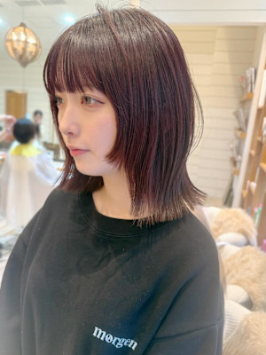 渋谷/デジタルパーマ/フェザーパーマ/ホワイトグレージュ