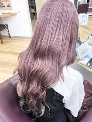 《ハイトーンカラー》ミルクティーピンク