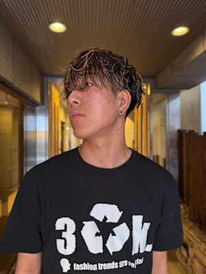 サーフカール/ニュアンスパーマ/メンズカット/ハイライト