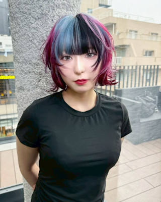 スラッシュカラー　デザインカラー　ハイトーン　原宿/表参道