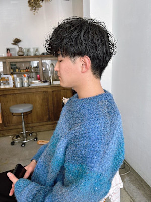 シャドウパーマ/メンズパーマ/韓国風パーマ