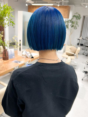 [hinari]ブルーカラー/スカイブルー/ハイトーンボブ