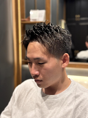 メンズ　ショートパーマ　パーマ　スパイキーショート