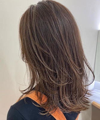 ナチュラルでお洒落な細めハイライトベージュ