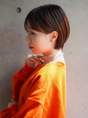 大人可愛いショートボブ丸みショート◎