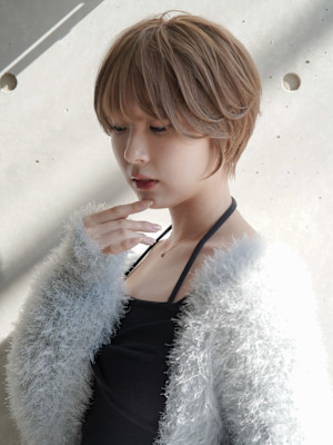 大人可愛いショートボブ丸みショート◎