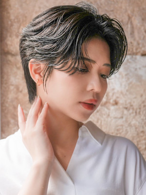 20代30代40代ひし形大人かわいい小顔ラベンダーアッシュ