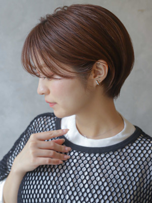 大人可愛いショートボブ丸みショート◎