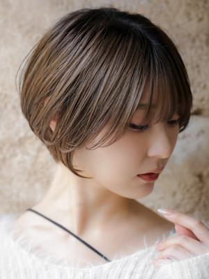 大人可愛いショートボブ丸みショート◎