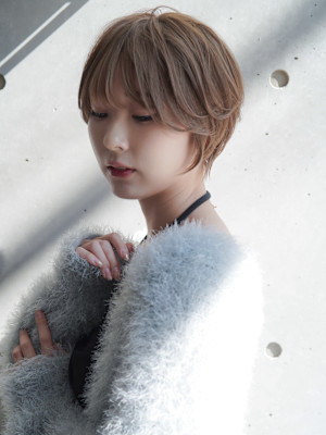 大人可愛いショートボブ丸みショート◎