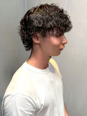 メンズパーマ ウルフパーマ スパイラルパーマ ミディアム
