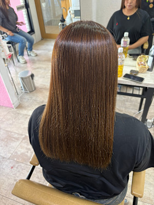 縮毛矯正カラー