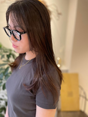 絹髪縮毛矯正　ロング