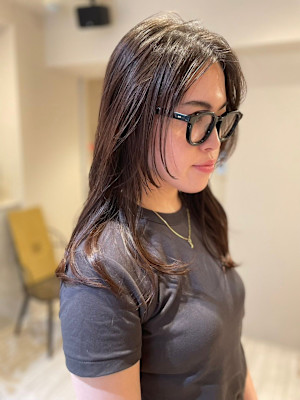 絹髪縮毛矯正　ロング