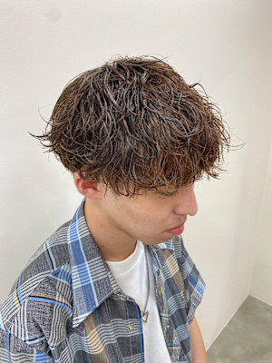 無造作パーマ無造作マッシュシャドウパーマ波巻きスパイラル